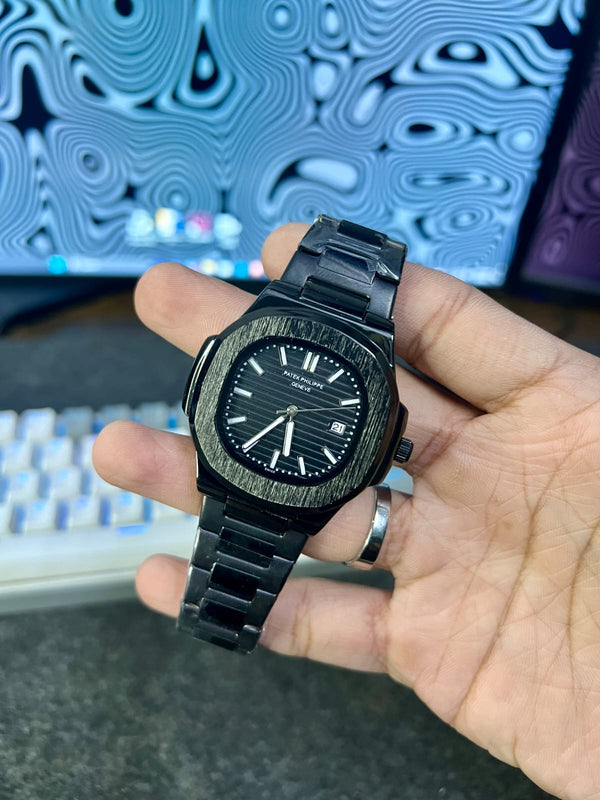 Patek Philippe Gents Luxury Watch – Stainless Steel Chain, Day & Date Function, AA Quality - UZIXO