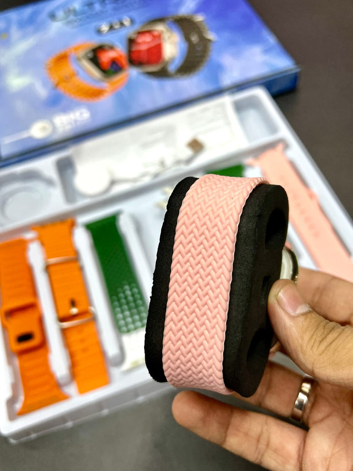ZT Ultra 7+1 Smartwatch – 2.1” Display, Bluetooth Earbuds, 7 Straps, Fitness Tracking, Notifications - UZIXO
