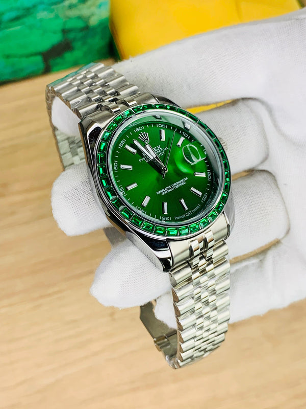 Rolex Inspired Luxury Watch – Multiple colors Dial, Stainless Steel Bracelet, Date Function - UZIXO